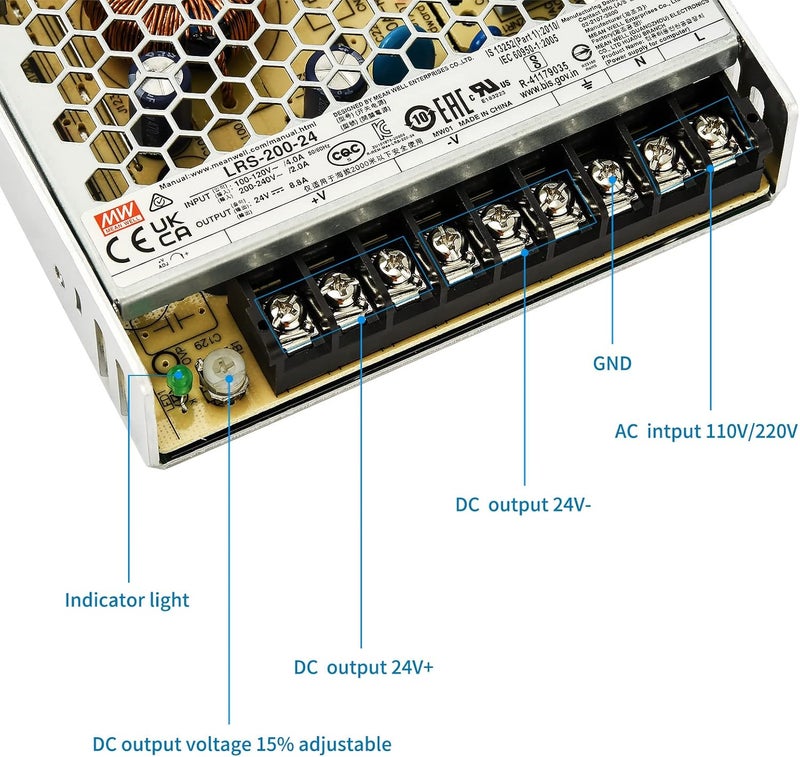 SCON 24V DC 200W LED Power Driver for Track Lighting System, Non-dimmable Supply Transformer Converter Adaptor for LED Lights (Driver A for XTB106-24ND/XTB106-24SD) - Image 4